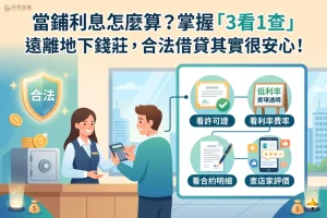 當鋪利息怎麼算？掌握「3看1查」遠離地下錢莊